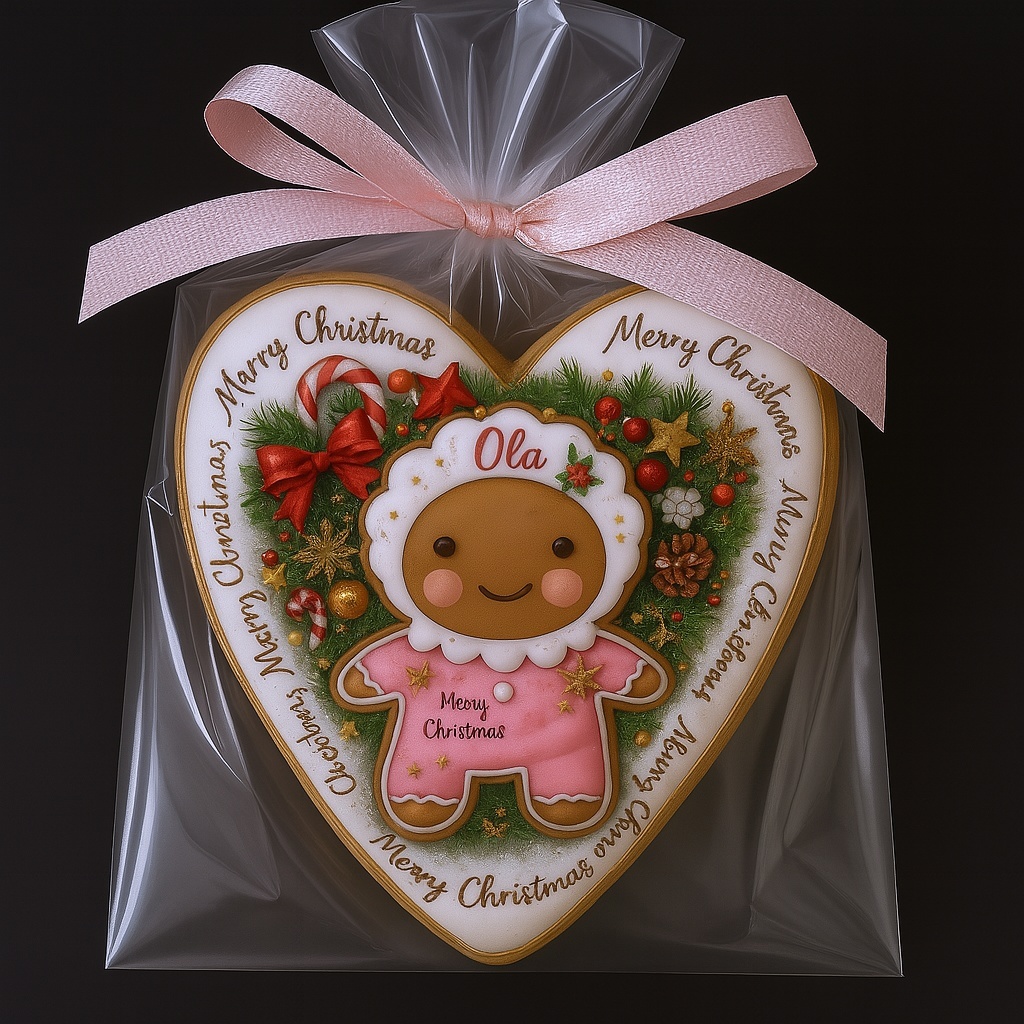 CIASTKO LUKROWANE MAMIK FAMILY OLA SERCE ROZ.L RĘCZNIE ROBIONE